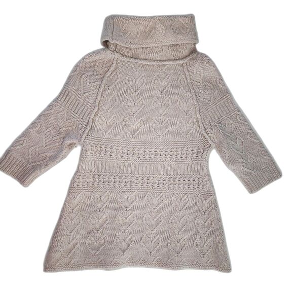 Anthropologie Sleeping on Snow Wool Angora Blend Cable Knit Sweater Sz XS - Picture 2 of 5